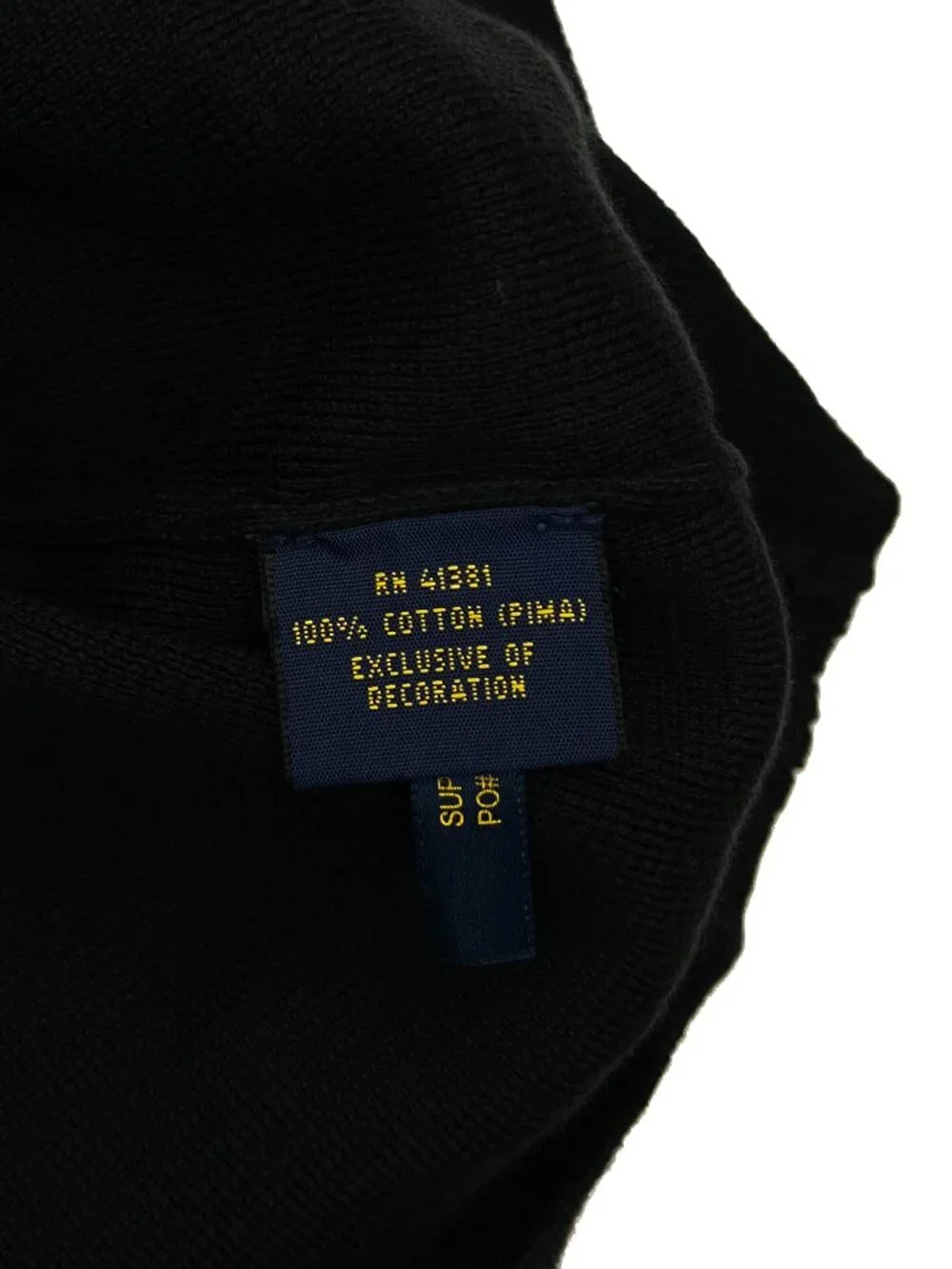 Polo Ralph Lauren NEW NWT Sweater Vest Black 1/4 Zip Pima Mens M purple logo